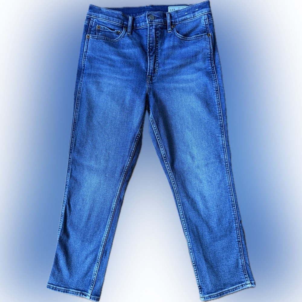 GAP Women's Vintage Slim High Rise - Blue